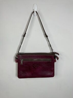 Patricia Nash Maroon Leather Handbag